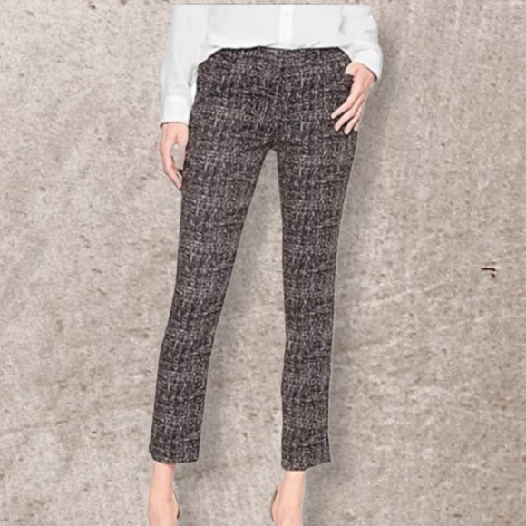 Banana Republic Petite - Black white crosshatch sloan pant - Picture 8 of 10